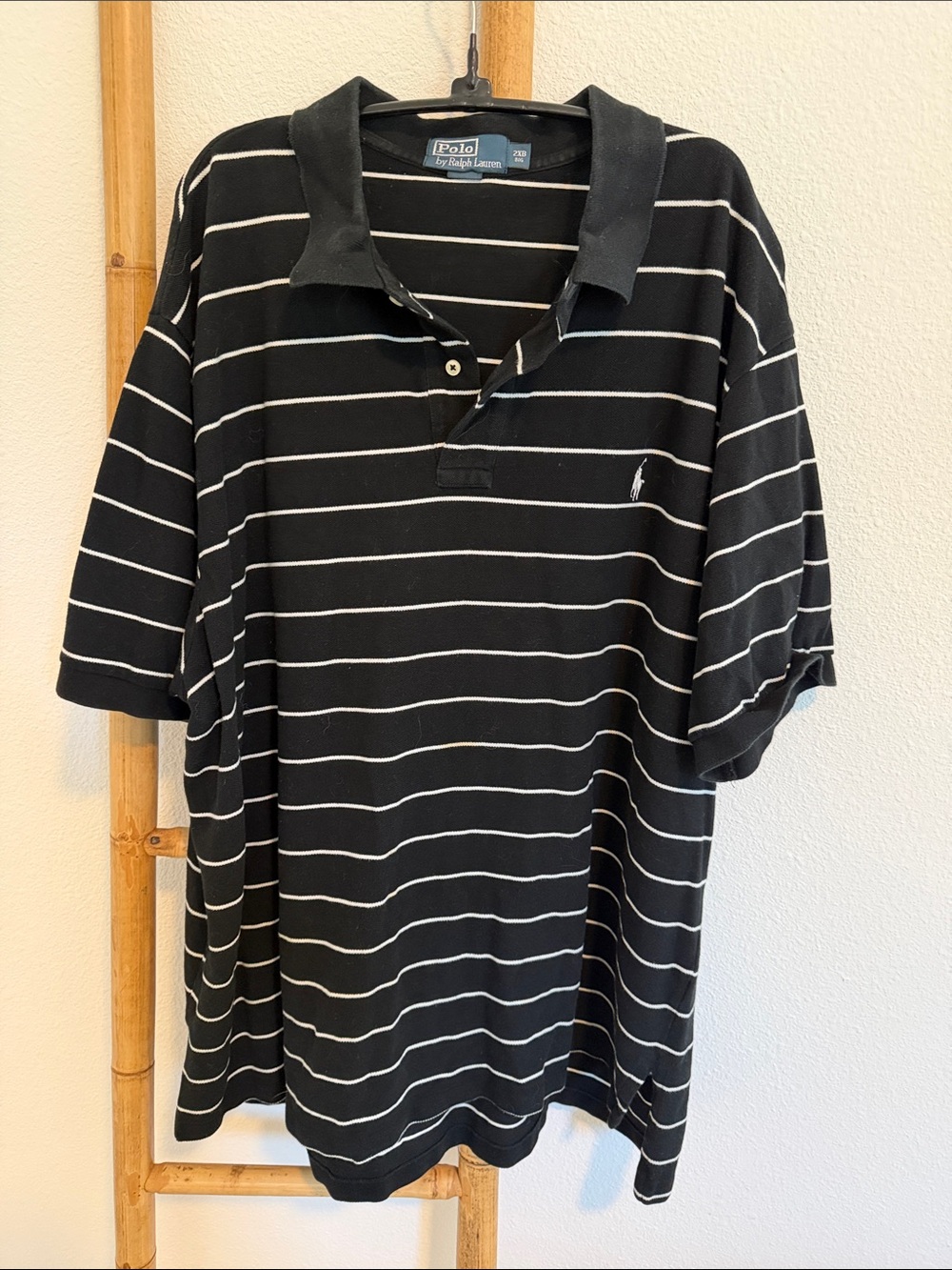 Polo by Ralph Lauren Black and White Striped Polo